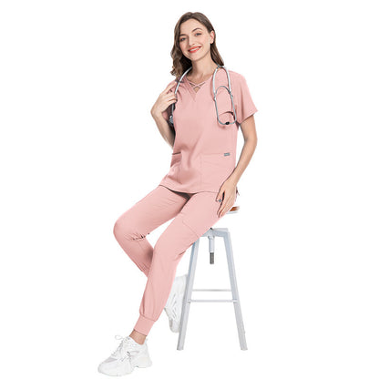 Elastic Nurses' Uniform Operating Room Beauty Salon Suit