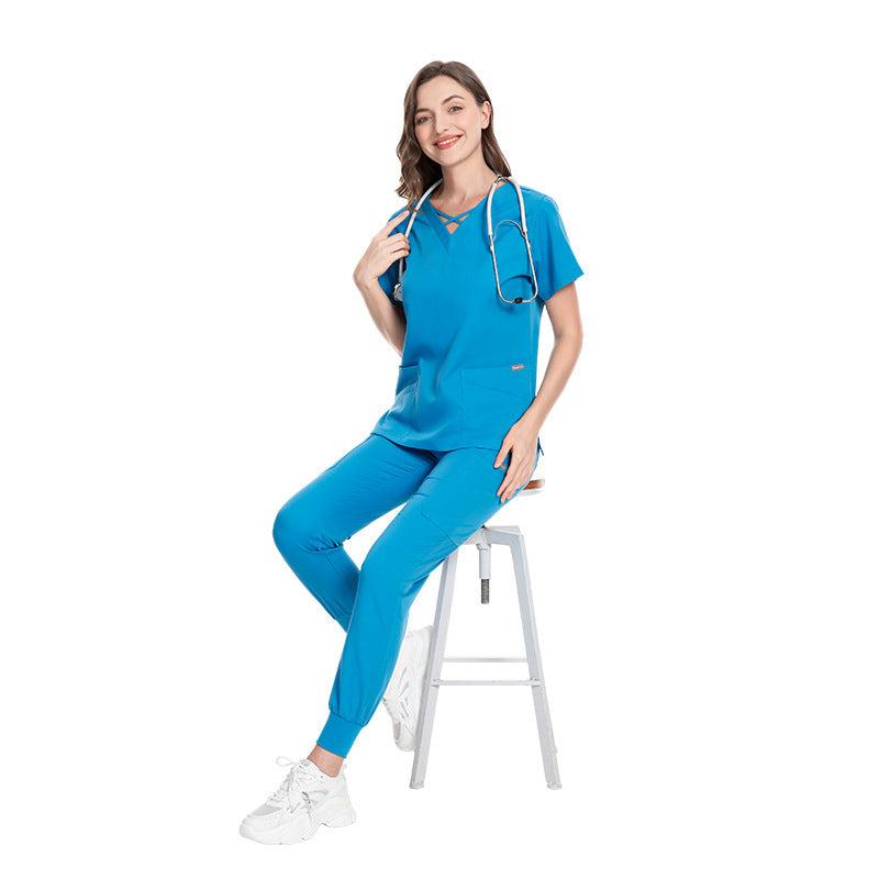 Elastic Nurses' Uniform Operating Room Beauty Salon Suit